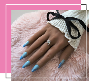 Light Blue spring Nails