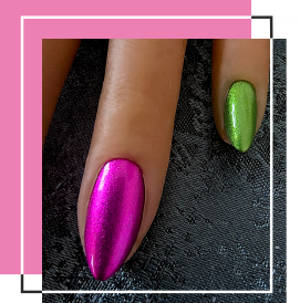 Metallic colored nails