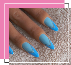 Blue spring style nails