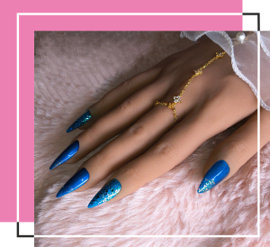 Deep Blue Ozean Nails