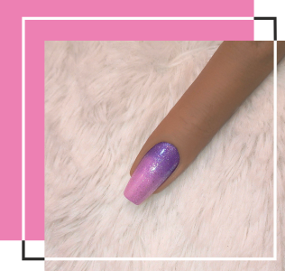 Purple ombre style nails for the summer.